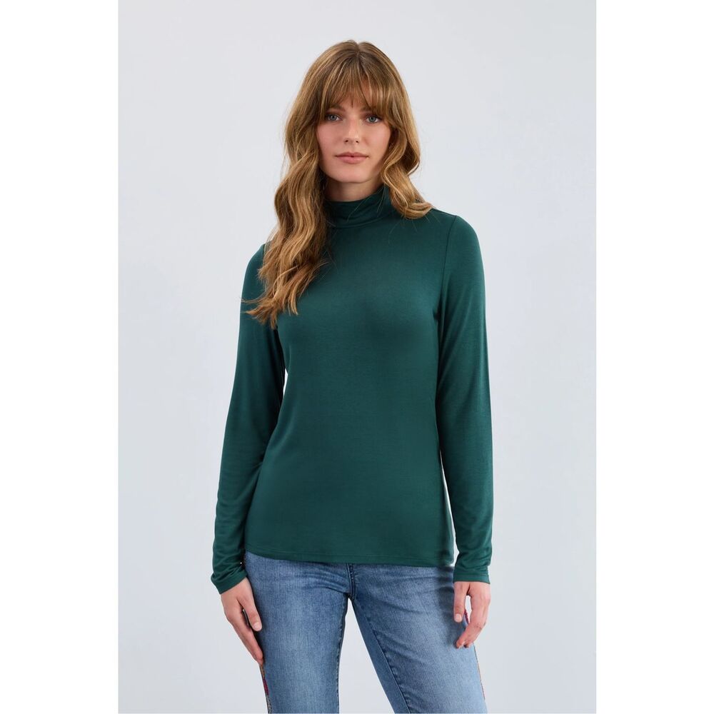 ✨Aritzia Babaton Mockneck Long Sleeve Green Sz Large Shirt✨